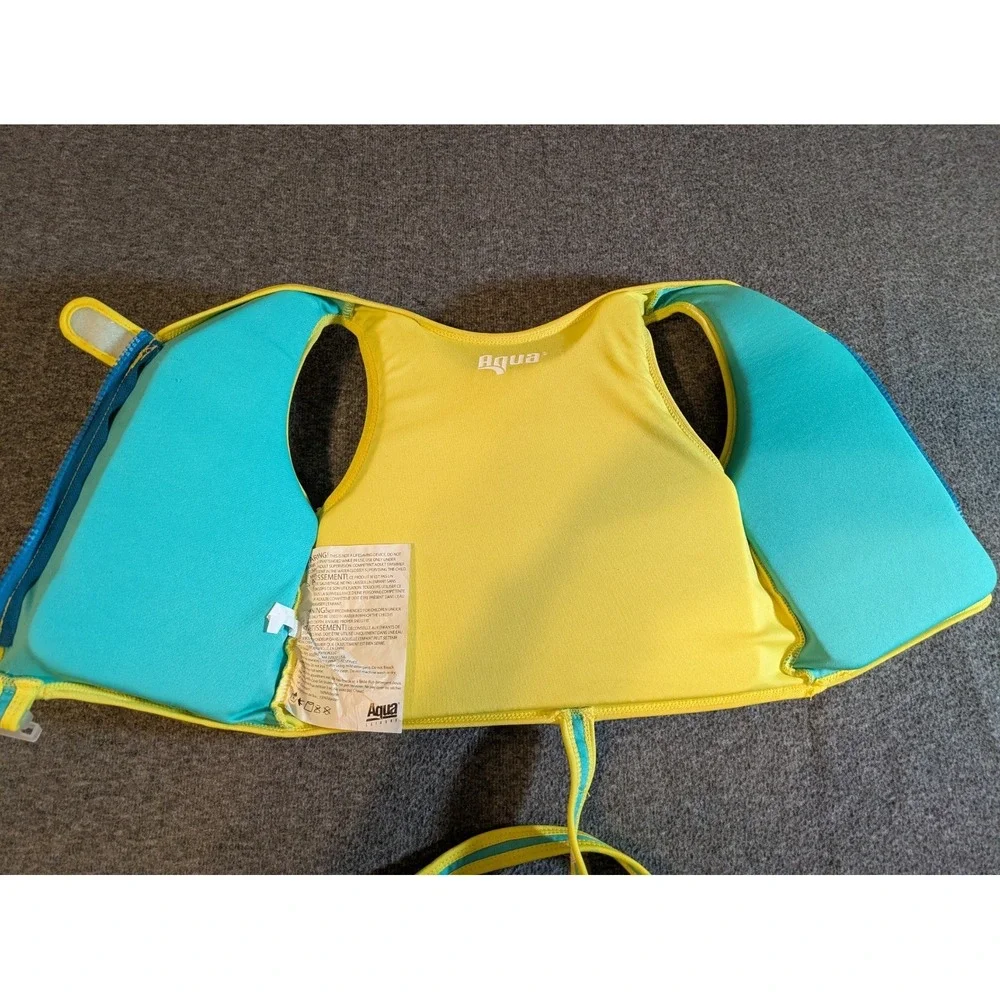 Swim School UPF 50 Vest Removable/Adjustable Safety Strap Age 4-6 yrs Max 50 lbs